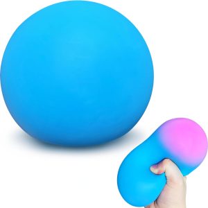 Giant Squishy Stress Balls for Kids and Adults. 4-inch Jumbo Squeeze Balls. Stretchy Dough Stress Ball Squishy Toys for Kids Party Favors. Sensory Toys | Blue Color Changing Stress Relief Balls : Toys & Games