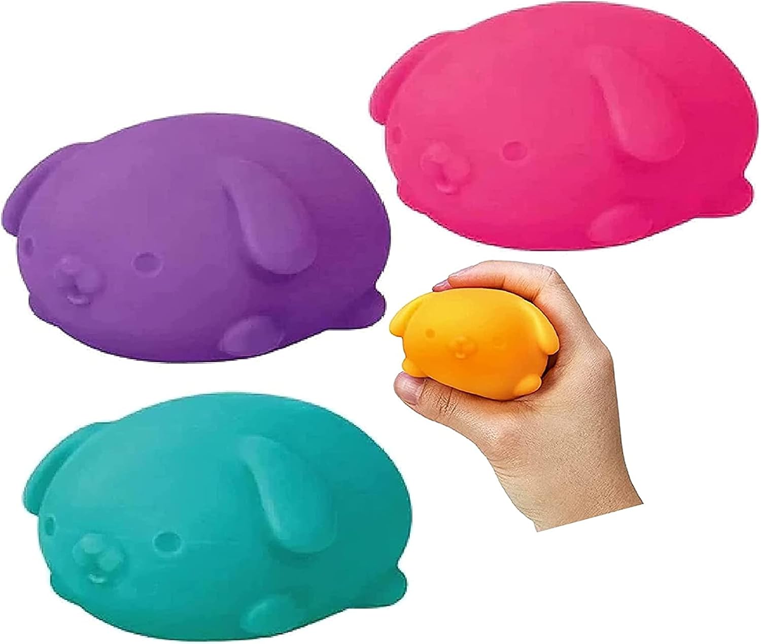 Nee Doh Funky Pup.Groovy Glob! Squishy. Squeezy. Stretchy Stress Fidget Balls Gift Set Party Bundle - 3 Pack (Assorted) : Toys & Games