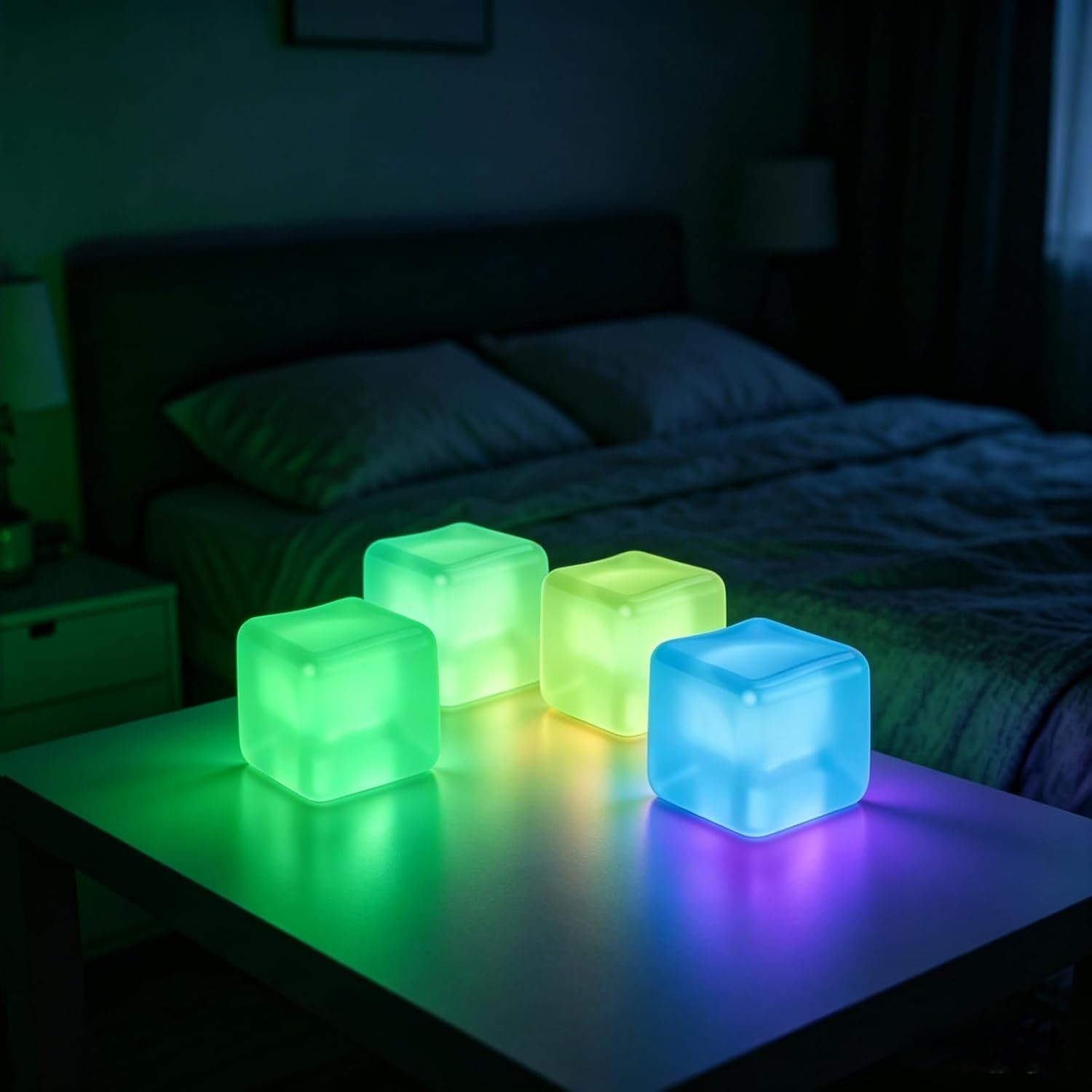 4 Pcs Stress Cube Glow in The Dark. Slow Rising Squishy Fidget Toys for Adults Teens Boys Girls Anxiety Relief Squeeze Stress Balls Sensory Toys for Kids with Autism Party Favors Gifts : Toys & Games - Image 6