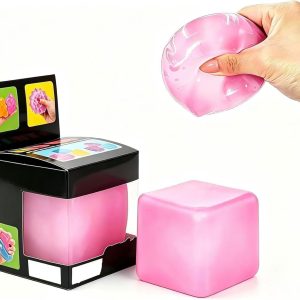 Nice Ice Stress Cube. Squishy Fidget Toy Cubes. Slow Rising Squeeze Cube Balls. Non-Sticky Desk Toy for Relaxation & Focus for Adult. (NeeDoh) 1Pack Pink : Toys & Games