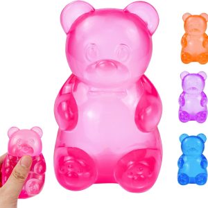 Gummy Bear Squishy. Stress Bear Taba Squishy. Taba Squishy Toys for Kids. Stress Balls Valentines Day Gifts Birthday Gifts Party Favors-Rosy : Toys & Games