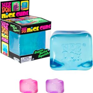 Schylling Needoh Nice Cube - Sensory Squeeze Toy with Super Solid Squish - 2.25 Cube - Colors May Vary (Pack of 1) - Bilingual Packaging : Toys & Games