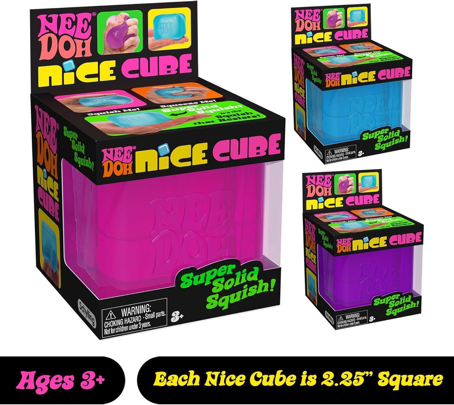 Schylling NeeDoh Nice Cube -Sensory Squeeze Toy with Super Solid Squish - 2.25 Cube : Toys & Games - Image 2